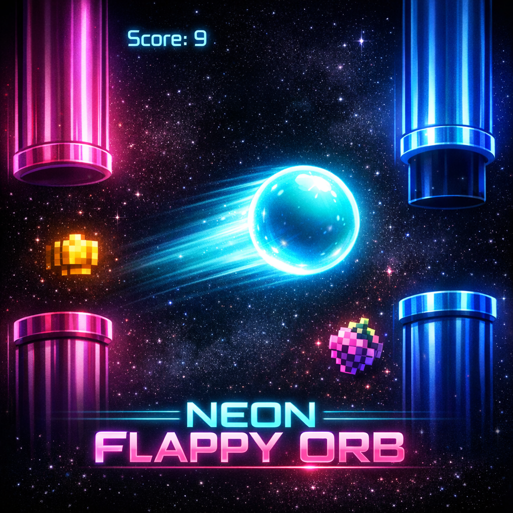 Neon Flappy Orb